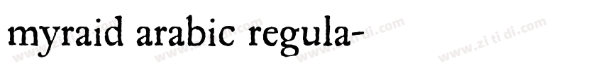 myraid arabic regula字体转换